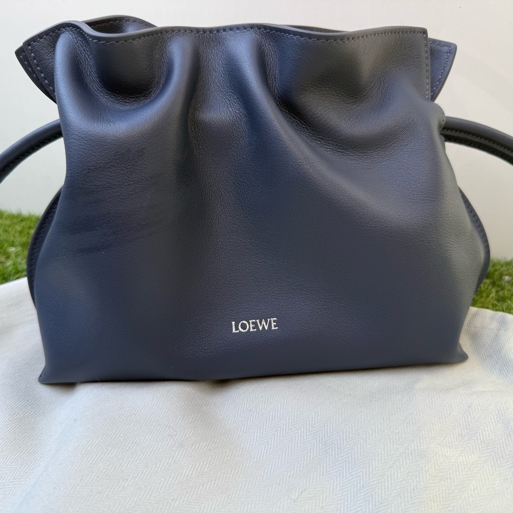 Loewe Blue Shoulder Bag with Slouchy Silhouette